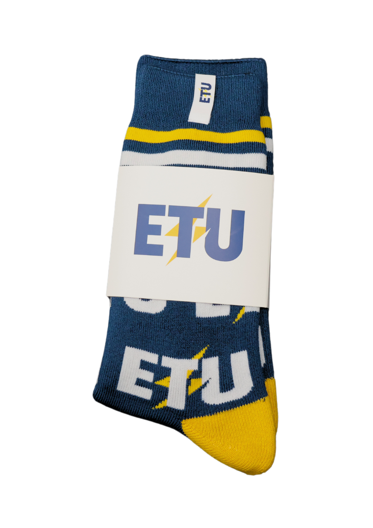 ETU Logo Blue and Yellow Socks