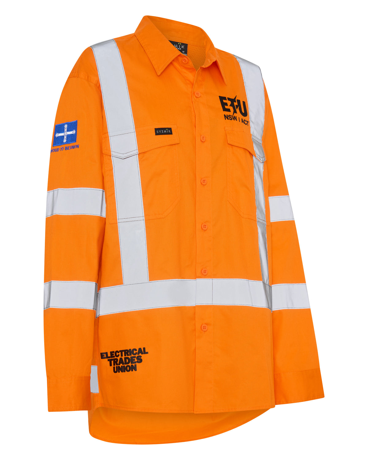 ETU Mens Hi Vis X Back Long Sleeved Shirt