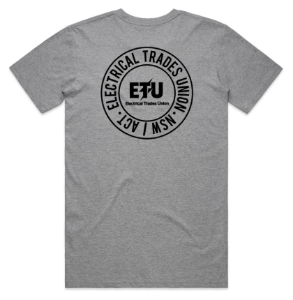 ETU NSW/ACT Grey T-Shirt AS Colour