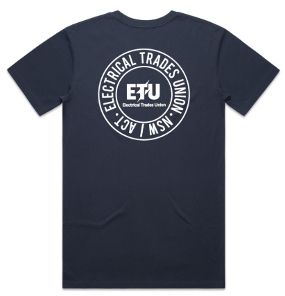 ETU NSW/ACT Midnight Blue T-Shirt AS Colour